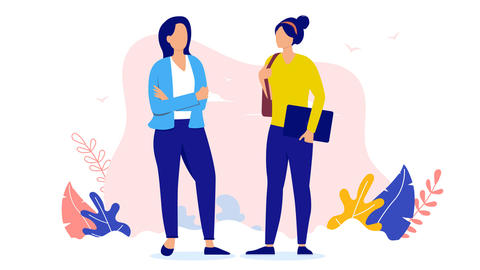 Illustration of two people